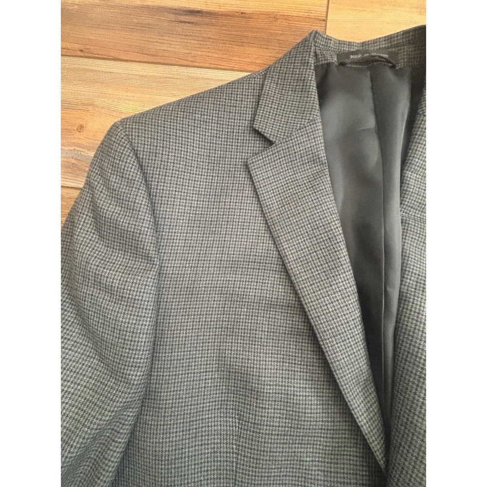 Chaps Mens 42R Gray Houndstooth Sport Coat Wool Jacket Academia NWOT - Picture 5 of 16